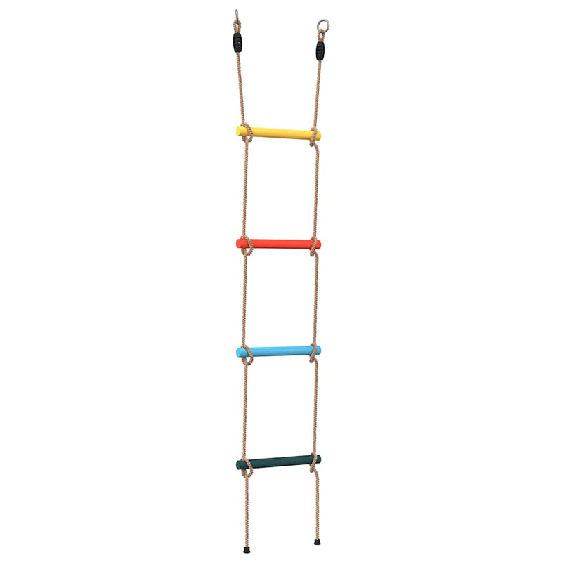 Load image into Gallery viewer, Vidaxl touwladder voor kinderen met 4 sporten meerkleurig