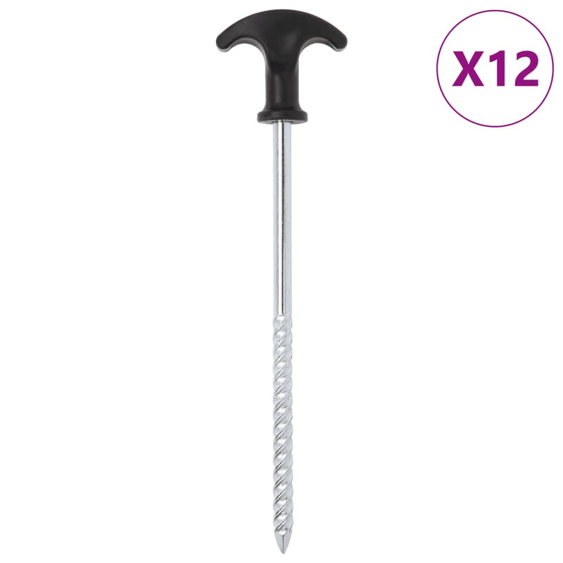 Load image into Gallery viewer, Vidaxl tentharingen 12 st ø7 mm 20 cm gegalvaniseerd staal