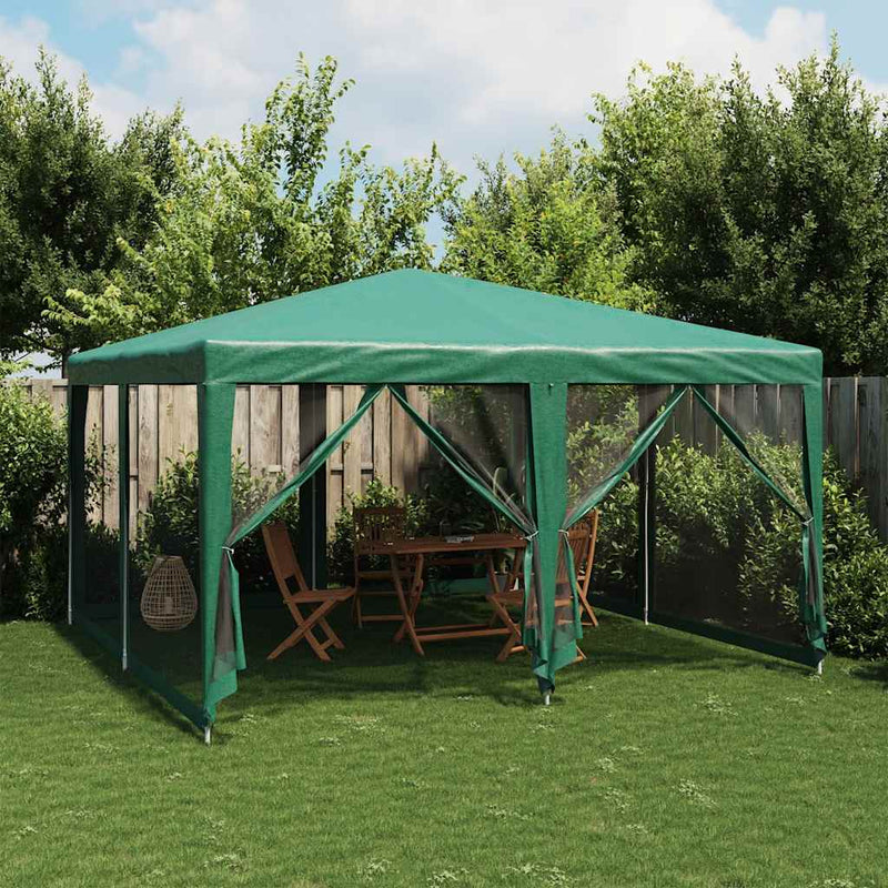 Load image into Gallery viewer, Vidaxl partytent met 8 mesh zijwanden 4x4 m hdpe groen