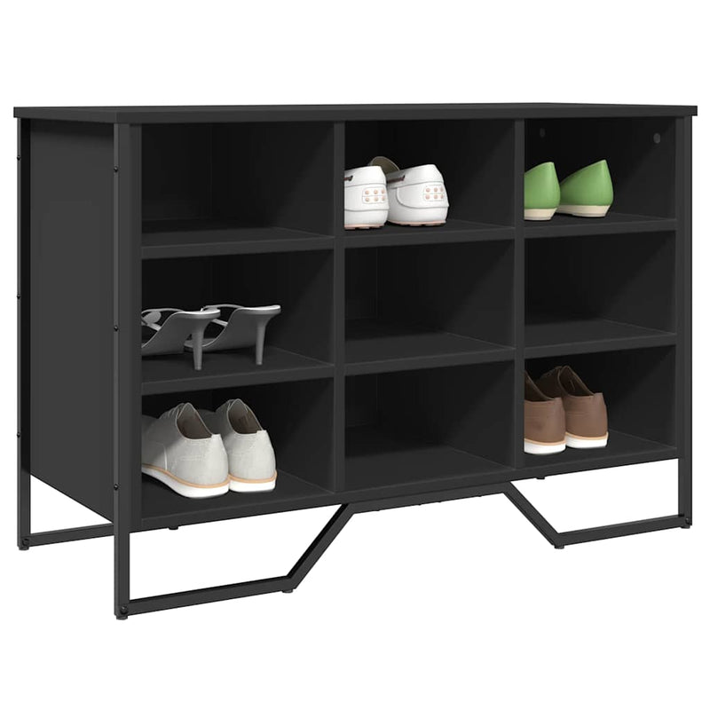 Load image into Gallery viewer, Vidaxl schoenenkast 90x38x61,5 cm bewerkt hout zwart