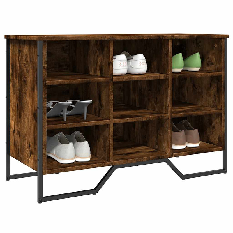 Load image into Gallery viewer, Vidaxl schoenenkast 90x38x61,5 cm bewerkt hout gerookt eikenkleurig