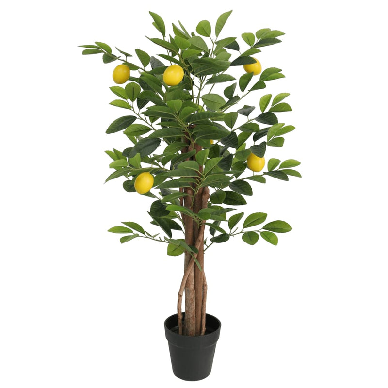Load image into Gallery viewer, Vidaxl kunstcitroenboom met 3 stammen 85 cm polypropeen groen