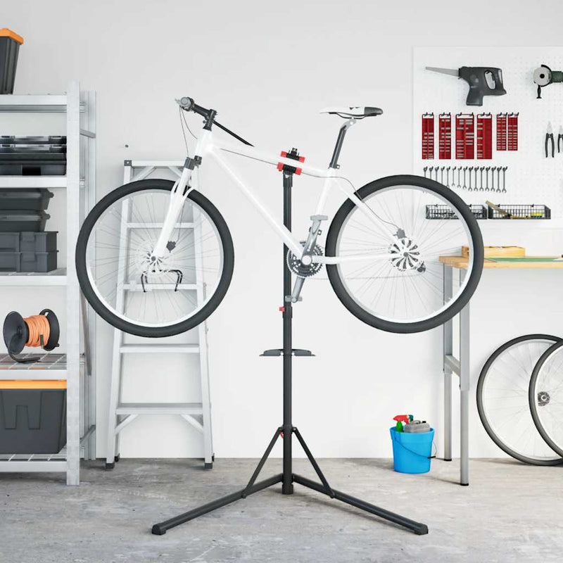 Load image into Gallery viewer, Vidaxl fietsreparatiestandaard inklapbaar 92-152 cm staal rood