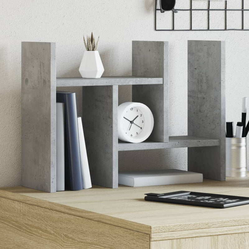 Load image into Gallery viewer, Vidaxl bureau organiser 34,5x15,5x35,5 cm bewerkt hout betongrijs