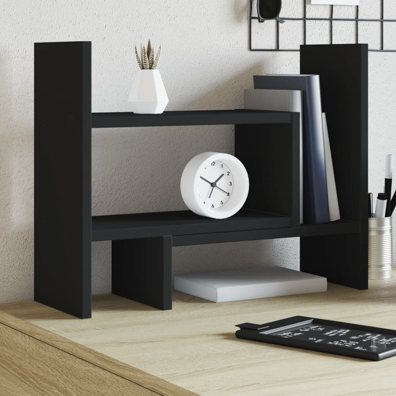 Load image into Gallery viewer, Vidaxl bureau organiser 38,5x17x39 cm bewerkt hout zwart