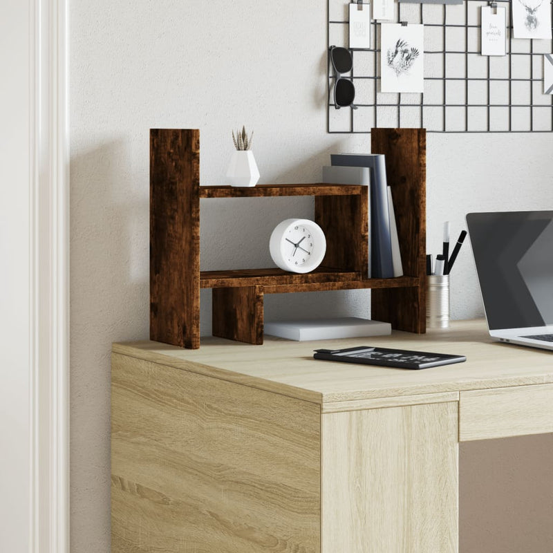 Load image into Gallery viewer, Vidaxl bureau organiser 38,5x17x39 cm bewerkt hout gerookt eikenkleur