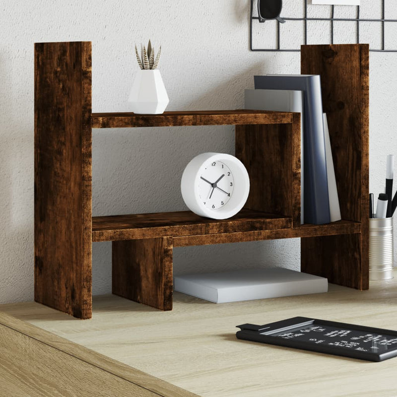 Load image into Gallery viewer, Vidaxl bureau organiser 38,5x17x39 cm bewerkt hout gerookt eikenkleur