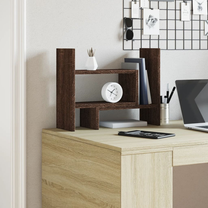 Load image into Gallery viewer, Vidaxl bureau organiser 38,5x17x39 cm bewerkt hout bruin eikenkleur