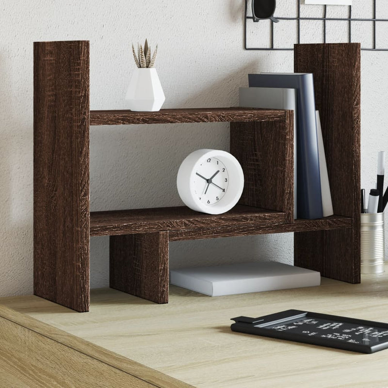 Load image into Gallery viewer, Vidaxl bureau organiser 38,5x17x39 cm bewerkt hout bruin eikenkleur