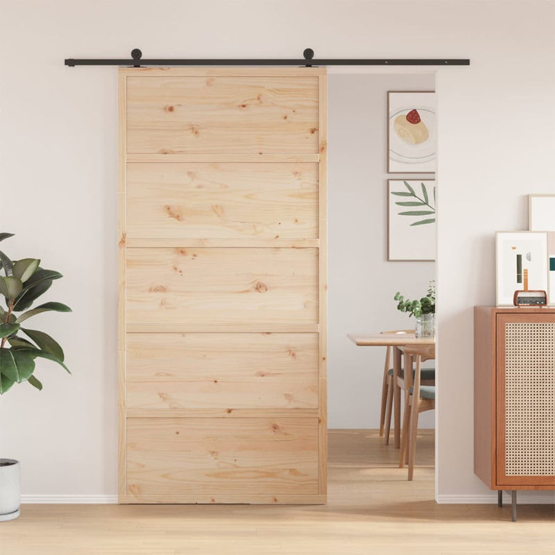 Load image into Gallery viewer, Vidaxl schuifdeur 100x208 cm massief grenenhout