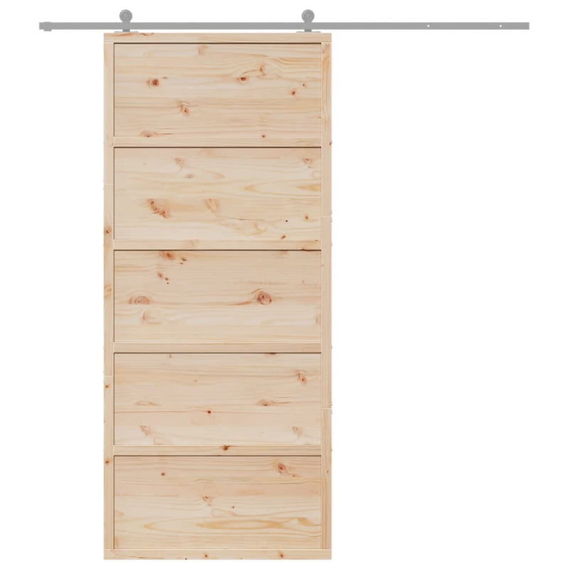 Load image into Gallery viewer, Vidaxl schuifdeur 90x208 cm massief grenenhout
