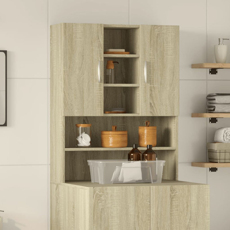 Load image into Gallery viewer, Vidaxl wasmachinekast 70,5x24x90 cm sonoma eikenkleurig
