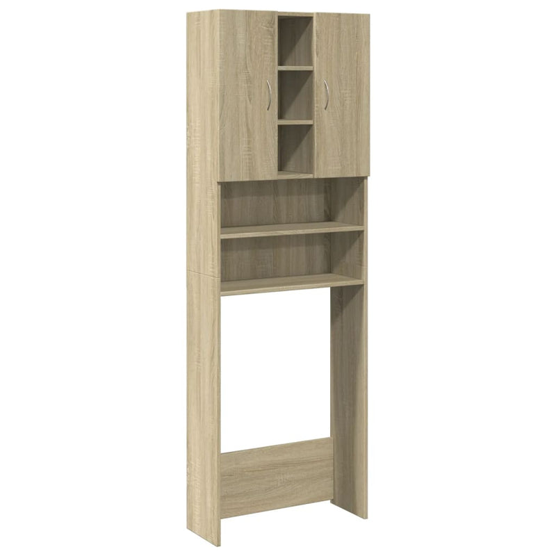 Load image into Gallery viewer, VidaXL Wasmachinekast 64x25,5x190 cm sonoma eikenkleurig