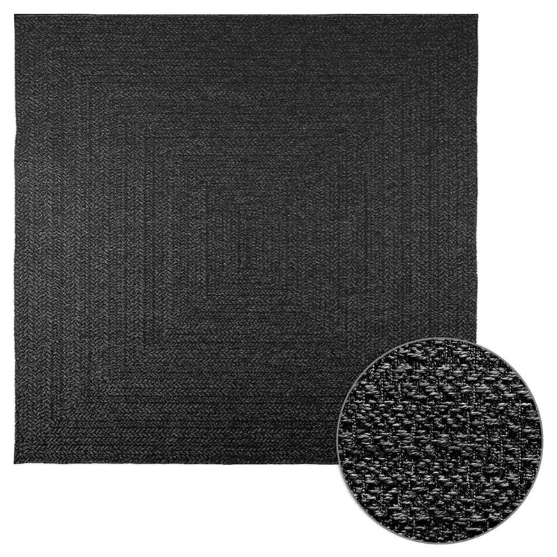 Load image into Gallery viewer, Vidaxl vloerkleed zizur binnen en buiten 200x200cm jute look antraciet
