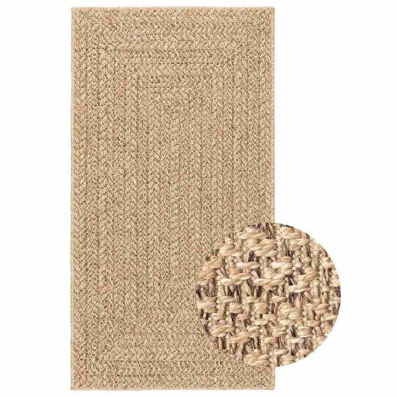 Load image into Gallery viewer, Vidaxl vloerkleed zizur beige binnen en buiten 80x150 cm jute look