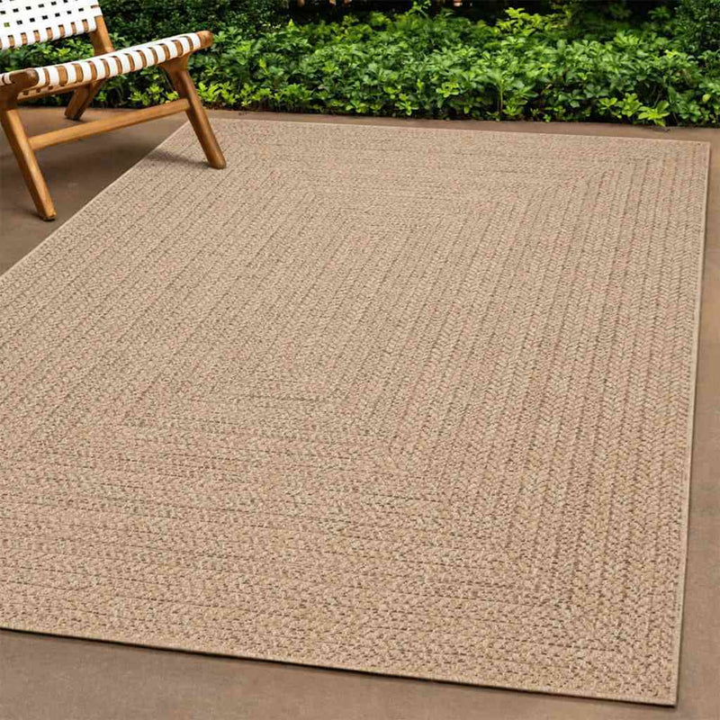 Load image into Gallery viewer, Vidaxl vloerkleed zizur beige binnen en buiten 200x200 cm jute look