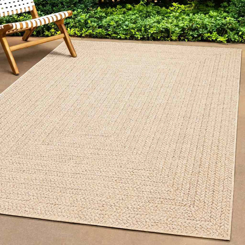 ギャラリービューアに画像をロードする, Vidaxl vloerkleed zizur beige binnen en buiten 200x290 cm jute look