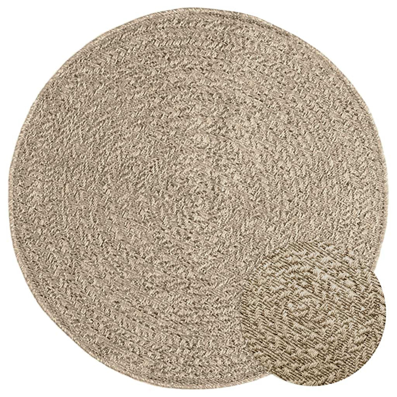 Load image into Gallery viewer, Vidaxl vloerkleed zizur beige binnen en buiten ø 90 cm jute look
