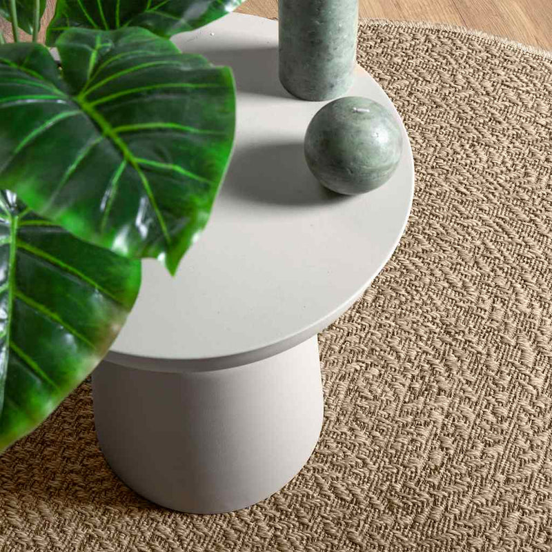 Load image into Gallery viewer, Vidaxl vloerkleed zizur beige binnen en buiten ø 90 cm jute look