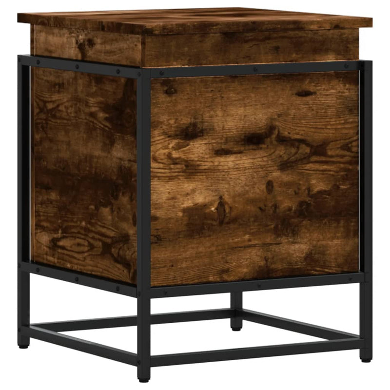 Load image into Gallery viewer, Vidaxl opbergbox met deksel 40x40x51,5 cm bewerkt hout gerookt eiken