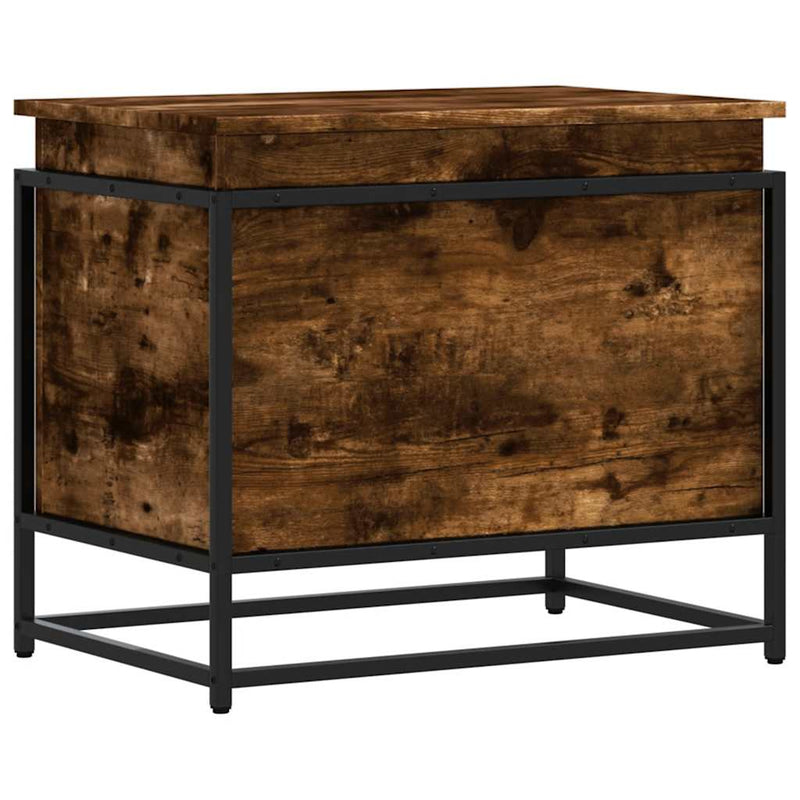 Load image into Gallery viewer, Vidaxl opbergbox met deksel 60x40x51,5 cm bewerkt hout gerookt eiken