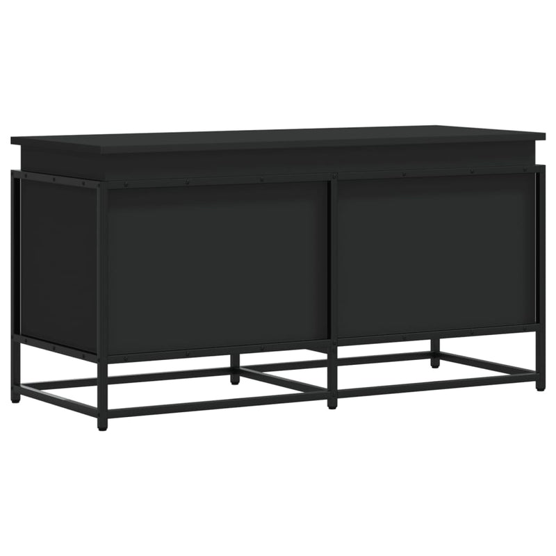Load image into Gallery viewer, Vidaxl opbergbox met deksel 100x40x51,5 cm bewerkt hout zwart