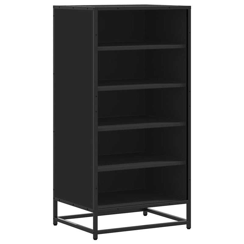 Load image into Gallery viewer, Vidaxl schoenenrek 48x38x97,5 cm bewerkt hout zwart