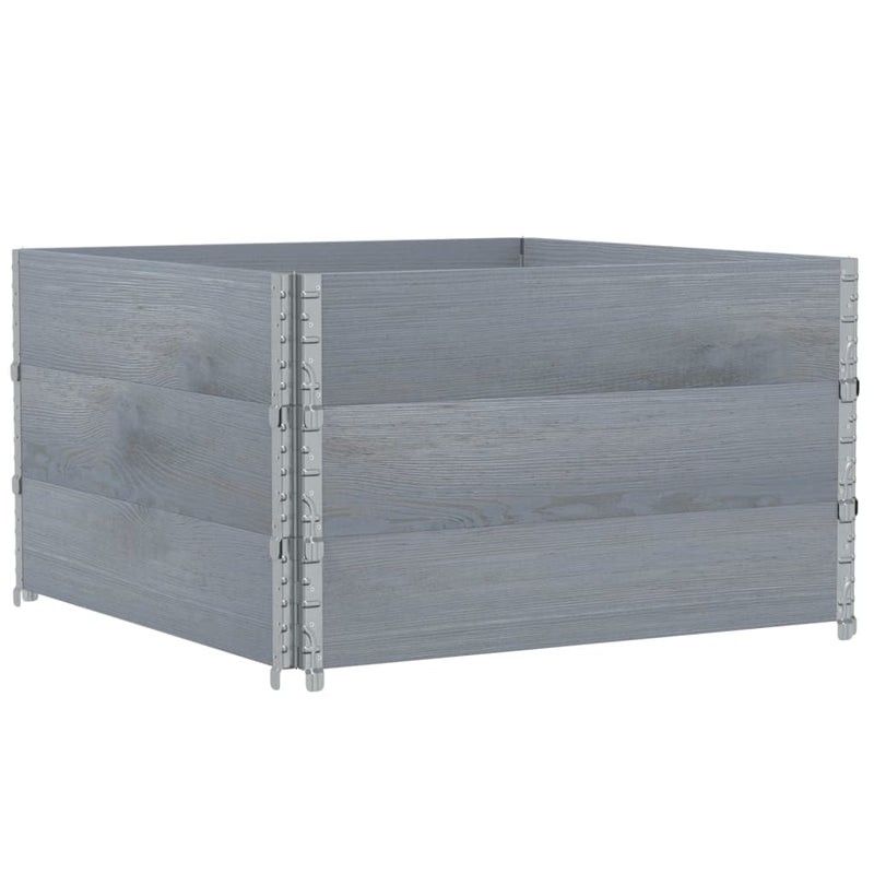 Load image into Gallery viewer, VidaXL Palletopzetranden 3 st 100x100 cm massief grenenhout grijs