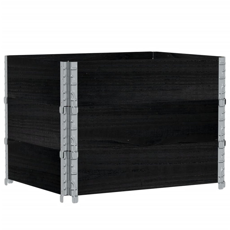 Load image into Gallery viewer, VidaXL Plantenbak 80x60 cm massief grenenhout zwart