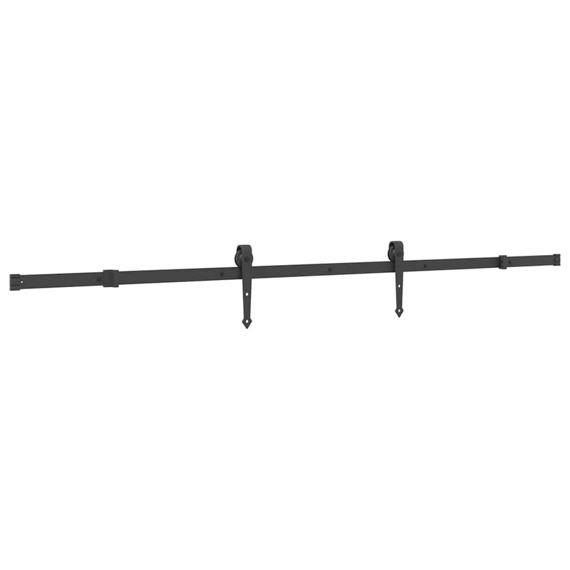 Load image into Gallery viewer, Vidaxl doos met onderdelen voor schuifdeur 213,5 cm staal zwart