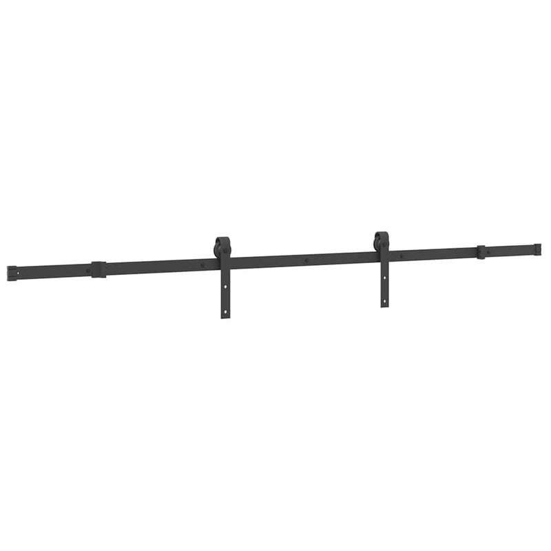 Load image into Gallery viewer, Vidaxl doos met onderdelen voor schuifdeur 213,5 cm staal zwart
