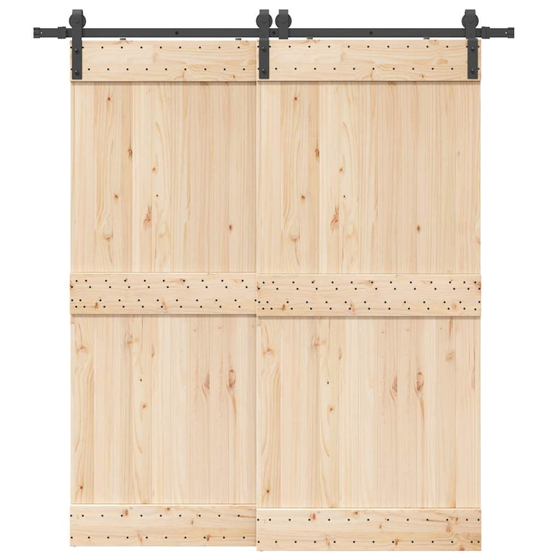Load image into Gallery viewer, Vidaxl doos met onderdelen voor schuifdeur 200 cm staal zwart