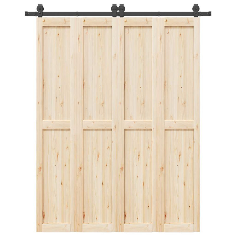 Load image into Gallery viewer, Vidaxl doos met onderdelen voor schuifdeur 183 cm staal zwart