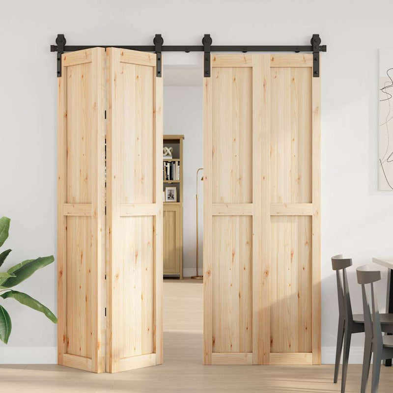 Load image into Gallery viewer, Vidaxl doos met onderdelen voor schuifdeur 183 cm staal zwart