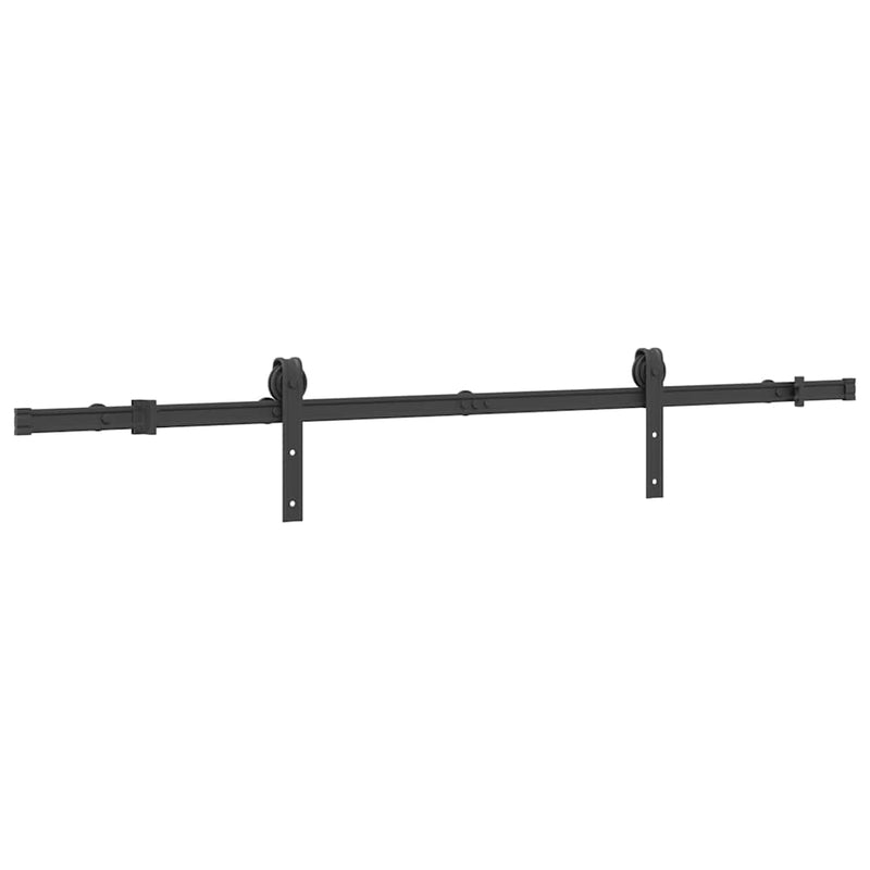 Load image into Gallery viewer, Vidaxl doos met onderdelen voor schuifdeur 183 cm staal zwart