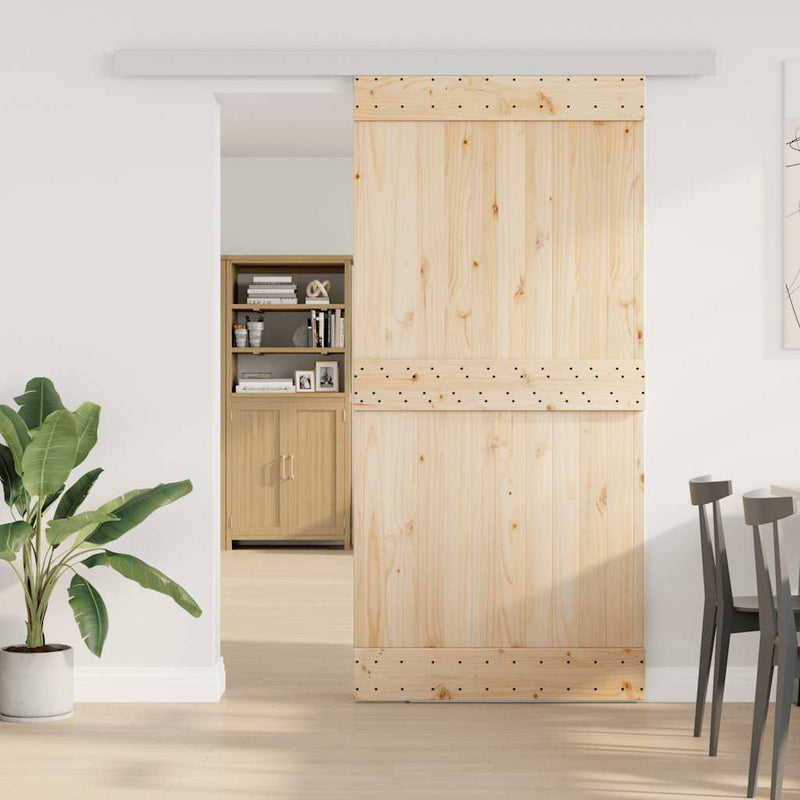 Afbeelding laden in galerijviewer, Vidaxl beslagset schuifdeur 200 cm aluminiumlegering zilverkleurig