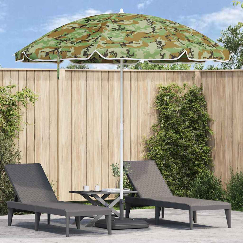 Chargez l'image dans la visionneuse de la galerie, Vidaxl strandparasol camouflage 263 x 263 x 272 cm polyester en metaal