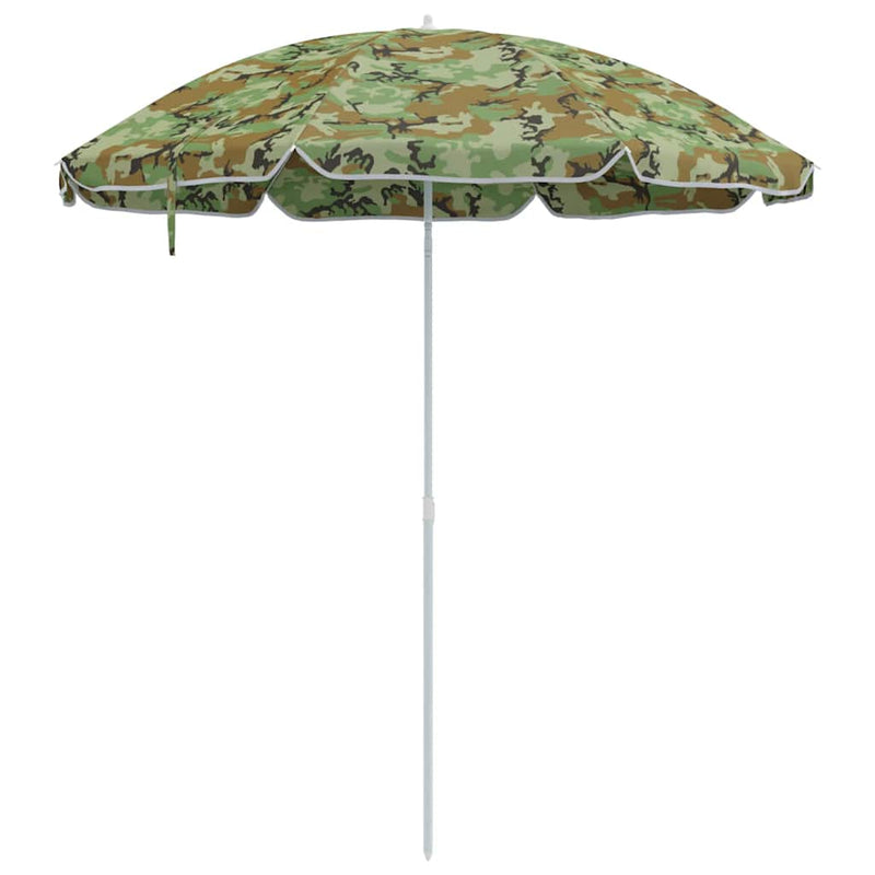 Chargez l'image dans la visionneuse de la galerie, Vidaxl strandparasol camouflage 263 x 263 x 272 cm polyester en metaal