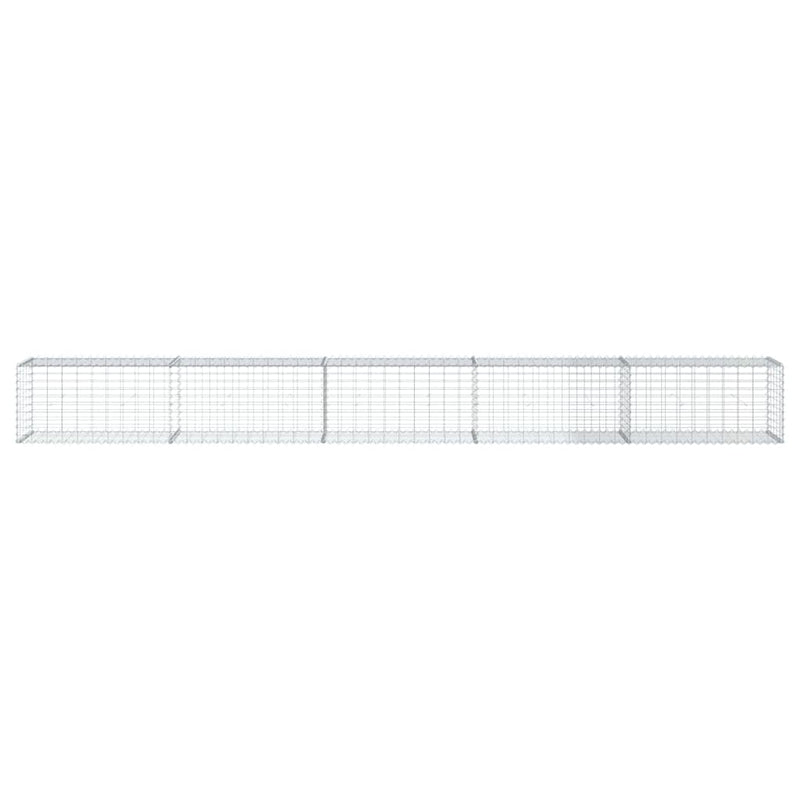 Load image into Gallery viewer, VidaXL Schanskorf 500x50x50 cm gegalvaniseerd ijzer zilverkleurig
