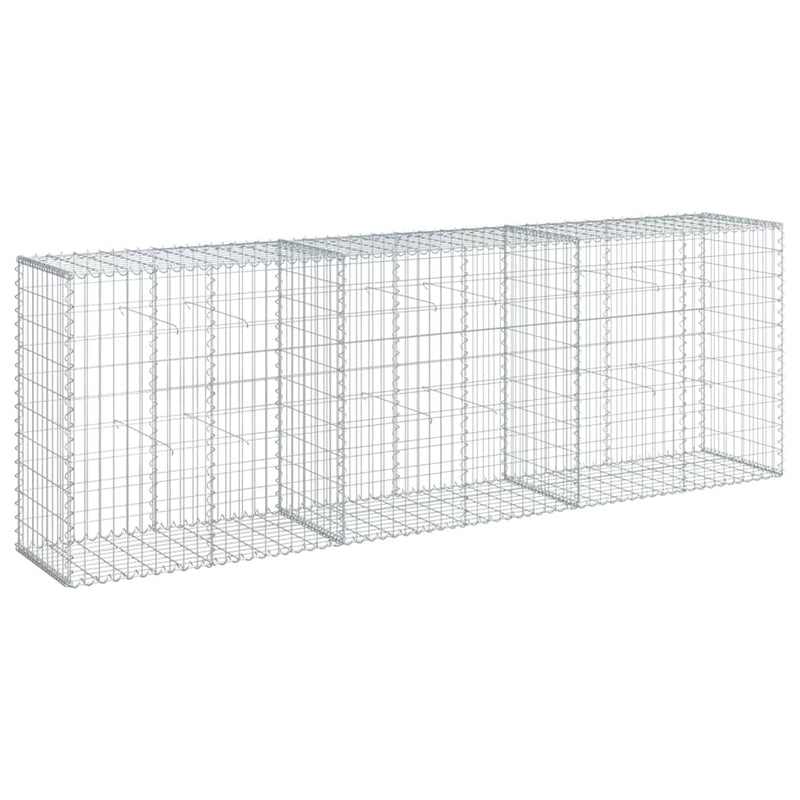 Load image into Gallery viewer, VidaXL Schanskorf 300x50x100 cm gegalvaniseerd ijzer zilverkleurig