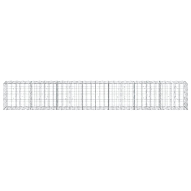 Load image into Gallery viewer, VidaXL Schanskorf 700x50x100 cm gegalvaniseerd ijzer zilverkleurig