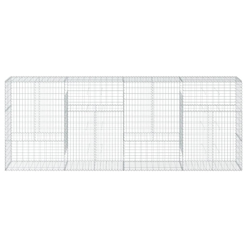 Load image into Gallery viewer, VidaXL Schanskorf 400x50x150 cm gegalvaniseerd ijzer zilverkleurig