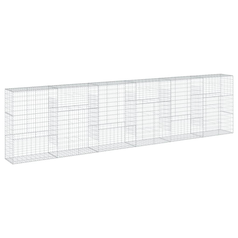 Load image into Gallery viewer, VidaXL Schanskorf 600x50x150 cm gegalvaniseerd ijzer zilverkleurig