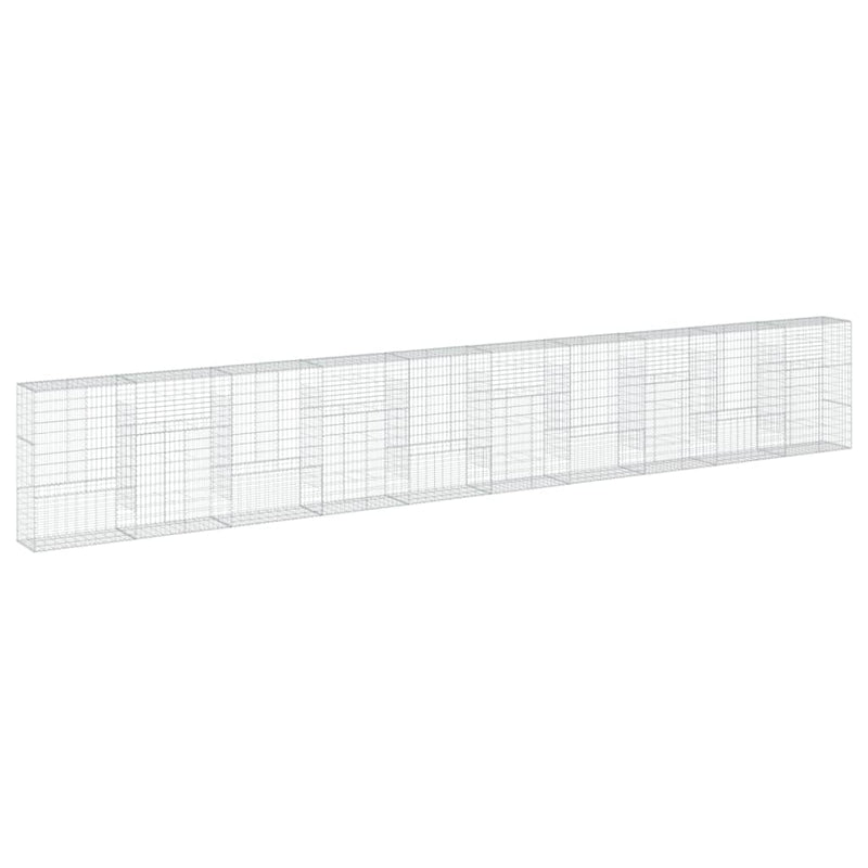 Load image into Gallery viewer, VidaXL Schanskorf 1000x50x150 cm gegalvaniseerd ijzer zilverkleurig