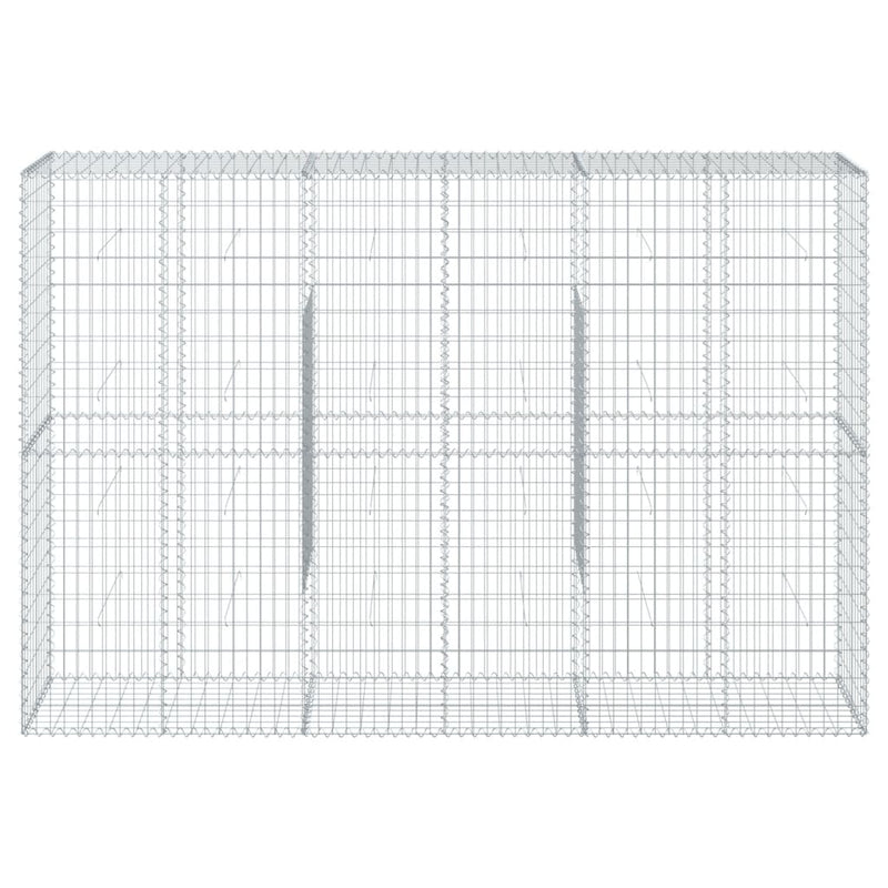 Load image into Gallery viewer, VidaXL Schanskorf 300x50x200 cm gegalvaniseerd ijzer zilverkleurig