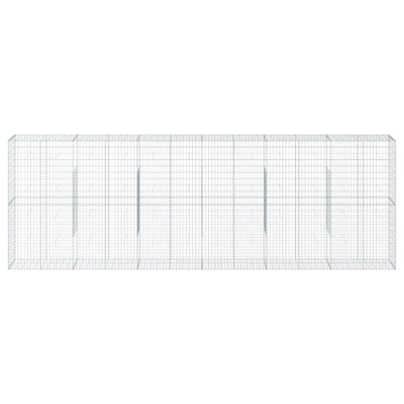 Load image into Gallery viewer, VidaXL Schanskorf 600x50x200 cm gegalvaniseerd ijzer zilverkleurig