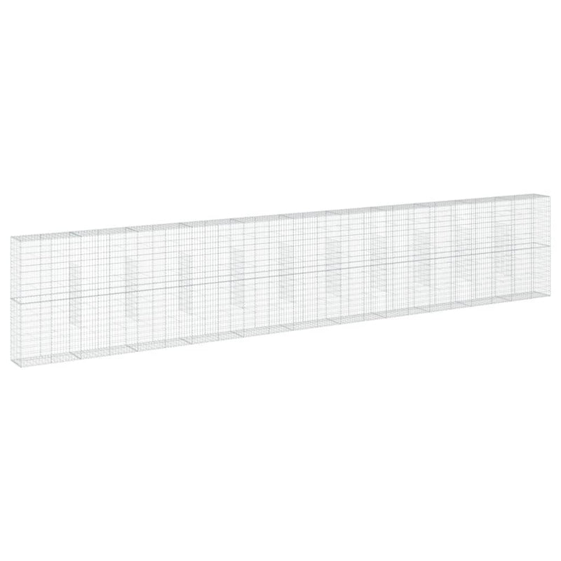Load image into Gallery viewer, VidaXL Schanskorf 1100x50x200 cm gegalvaniseerd ijzer zilverkleurig