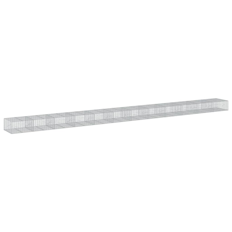 Load image into Gallery viewer, VidaXL Schanskorf 1200x100x50 cm gegalvaniseerd ijzer zilverkleurig