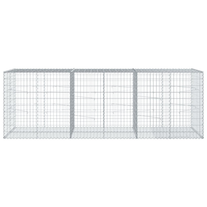 Load image into Gallery viewer, VidaXL Schanskorf 300x100x100 cm gegalvaniseerd ijzer zilverkleurig