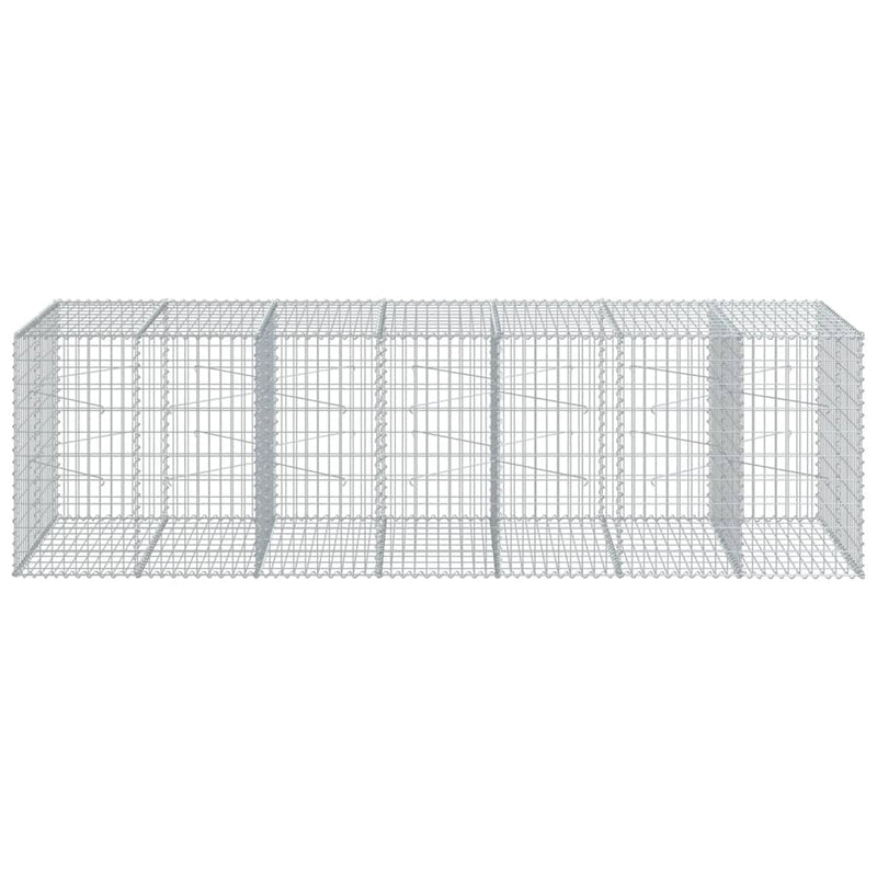 Load image into Gallery viewer, VidaXL Schanskorf 350x100x100 cm gegalvaniseerd ijzer zilverkleurig